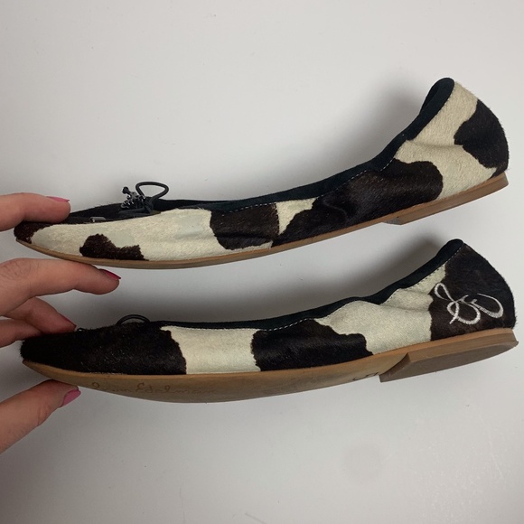 Sam Edelman Felicia Cow Print Ballet Flats - Picture 2 of 10